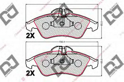 DJ PARTS bp2162 -  Комплект тормозных колодок, дисковый тормоз